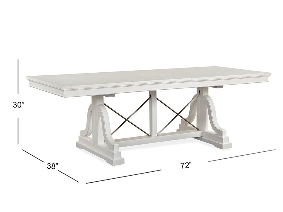 Heron Cove - Trestle Dining Table - Chalk White