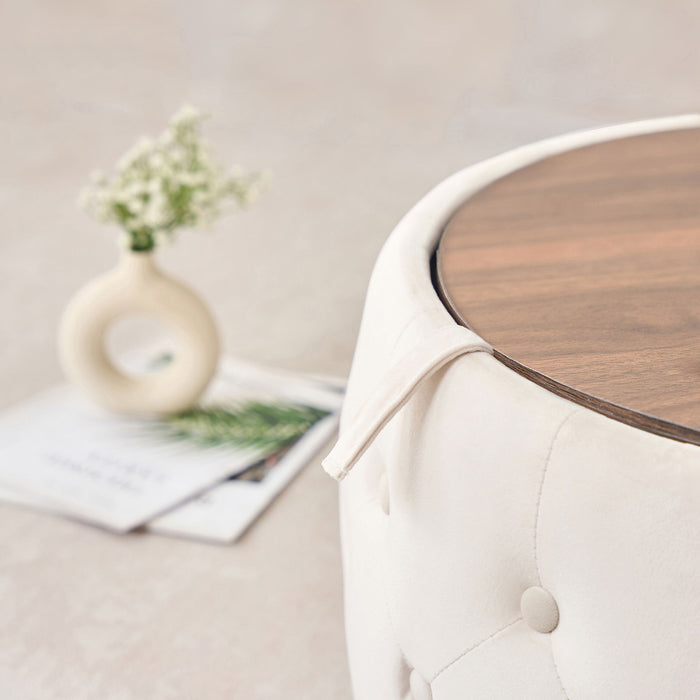 Nesting Ottomans 2 Piece With Tray, 4 In 1 Function