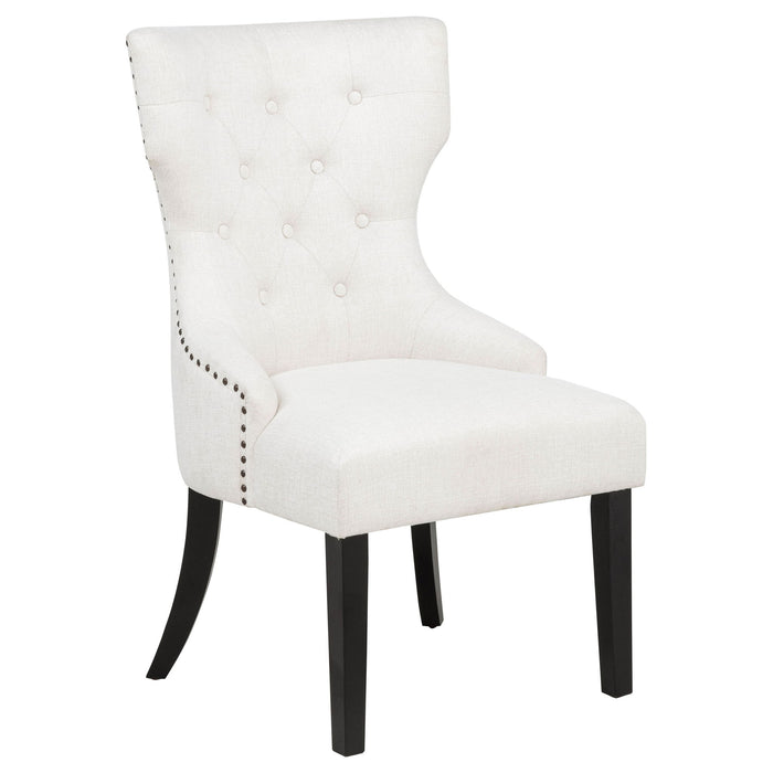Baney Fabric Upholstered Dining Side Chair Cream and Black