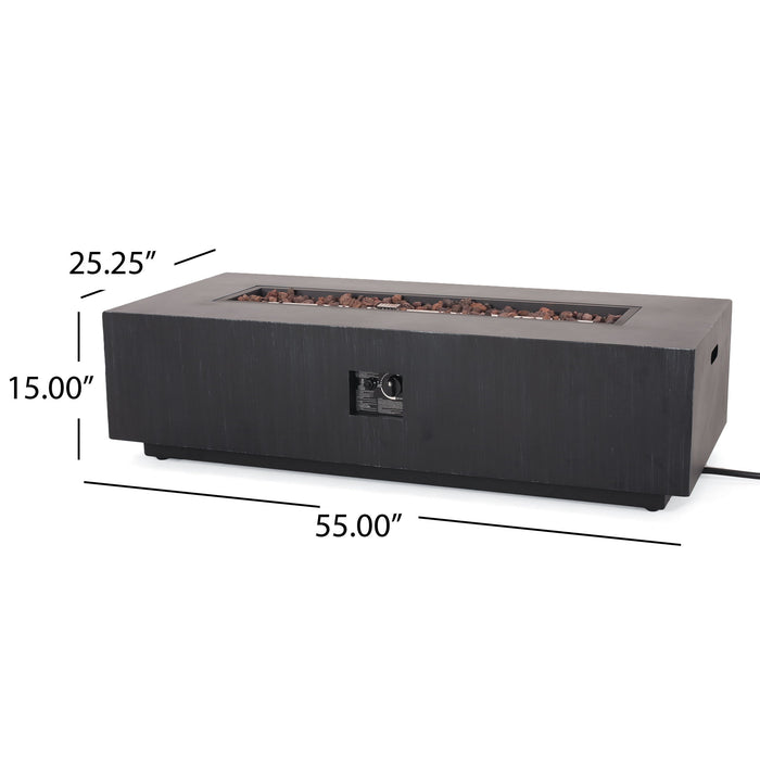 Modern Rectangle Fire Table 50, 000 Btu