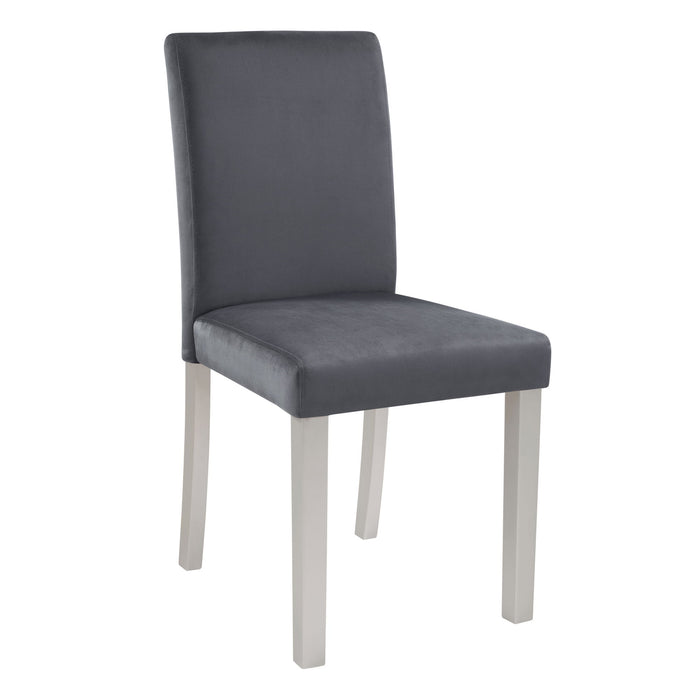 5 Pieces Wooden Dining Table Set, Square Table And 4 Upholstered Chairs