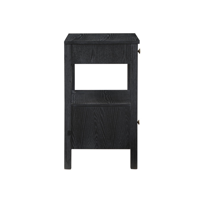 Danielle - 2 Drawer Nightstand With Knobs - Black