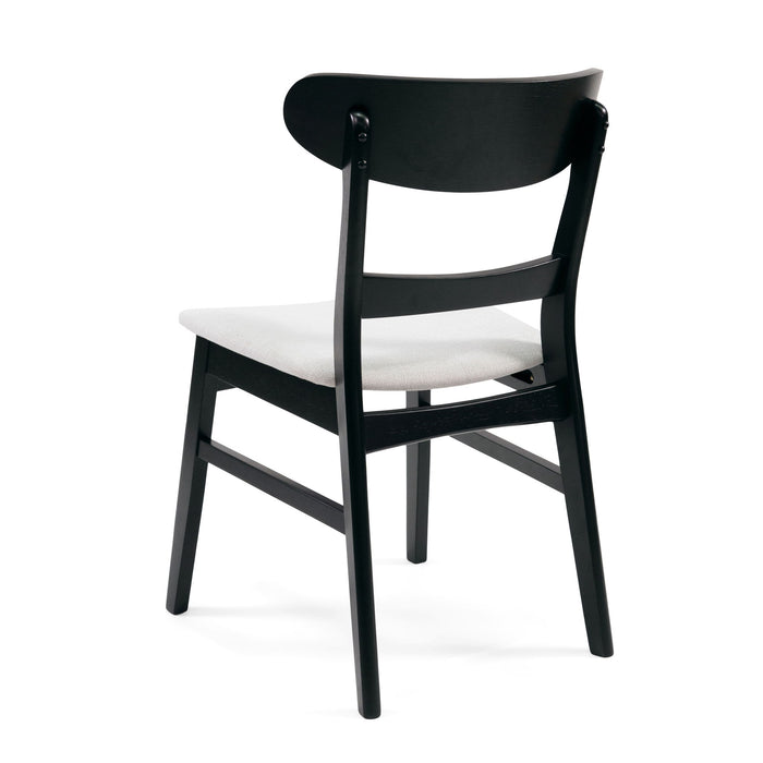 Mid Century Dining Chairs With Cushioned Seats And Wood Frame (Set of 2)
