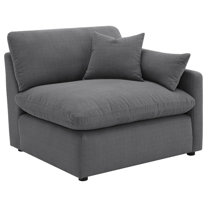 Hobson 4-piece Upholstered Modular Sectional Sofa Charcoal