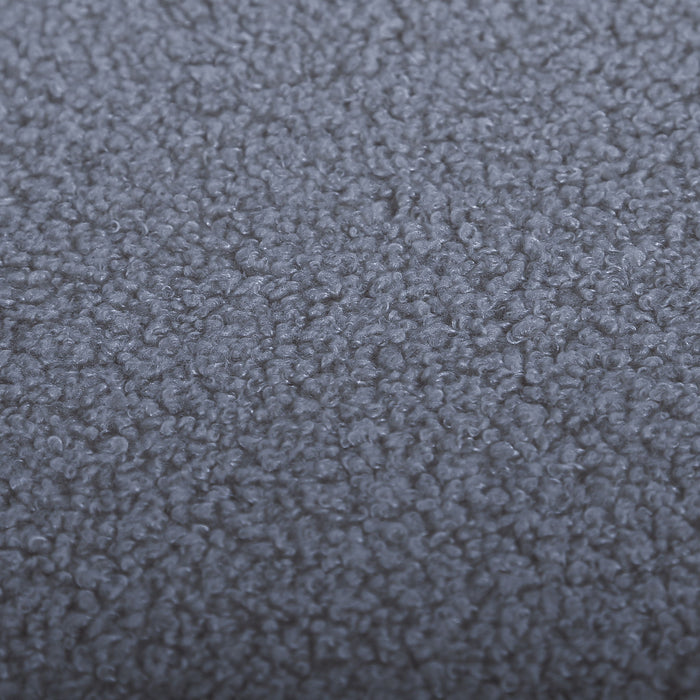 2 In 1 Convertible Full Size Folding Loveseat Couch With Soft Teddy Fabric