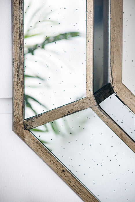 Oversized Octagon Mirror, Accent Mirror, For Living Room, Entryway, Bedroom, Hallway - Silver