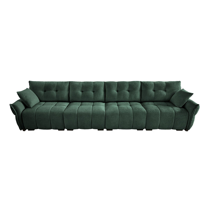 Modern Sofa & Pillows, Textured Cover, High Rebound Cushions