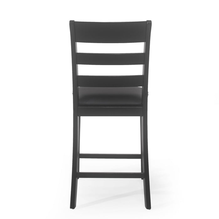 Farmhouse Upholstered Wood Counter Stools