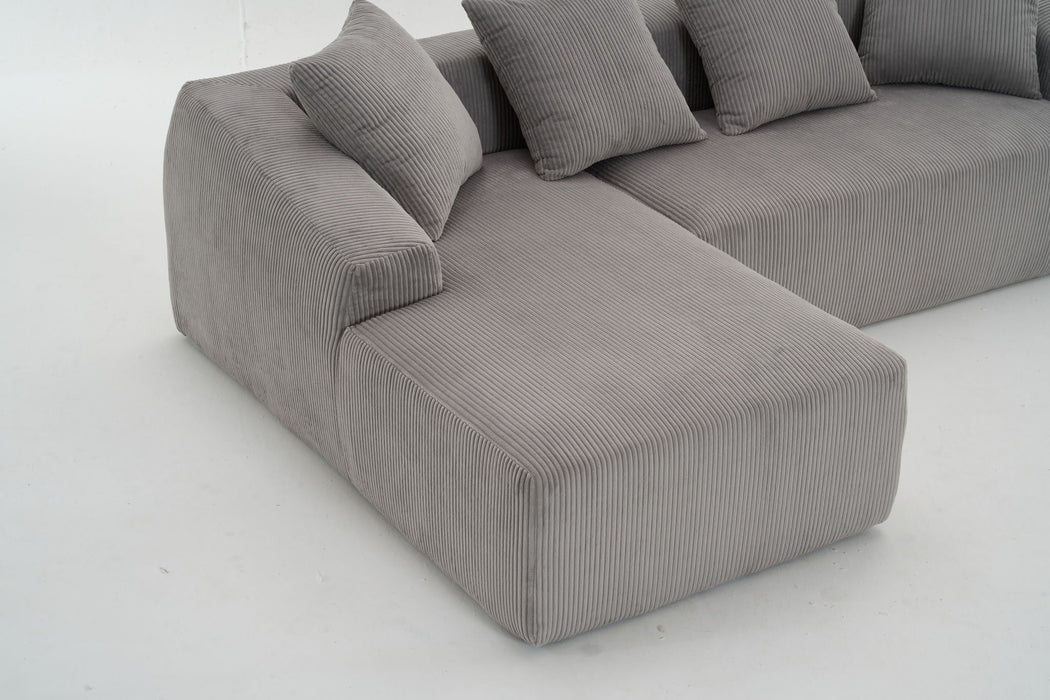 Combined 3 Seater Sofa With 4 Pillows