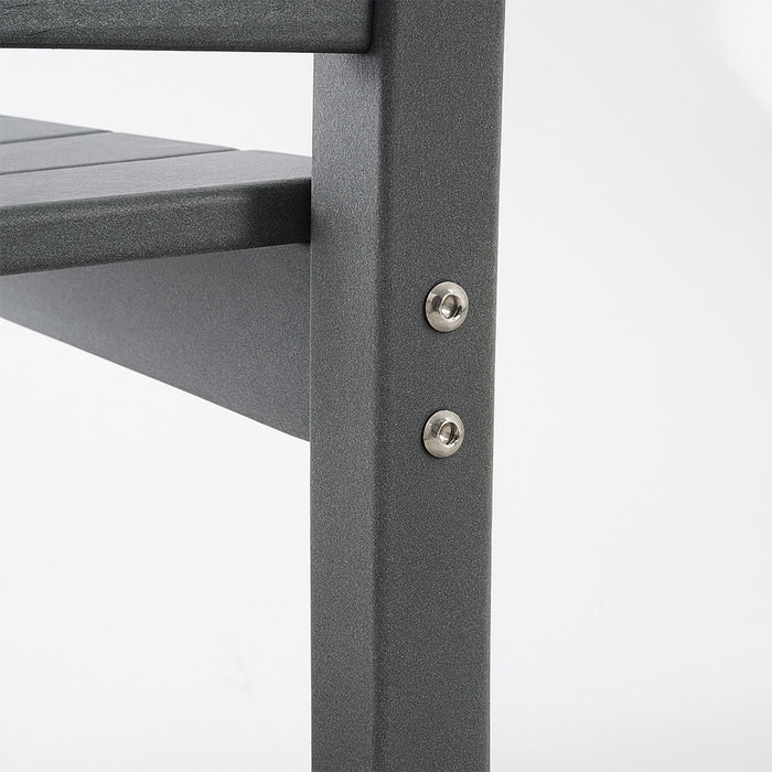 5 Piece Outdoor Dining Set, Table With Umbrella Hole And 4 Armrest Chairs