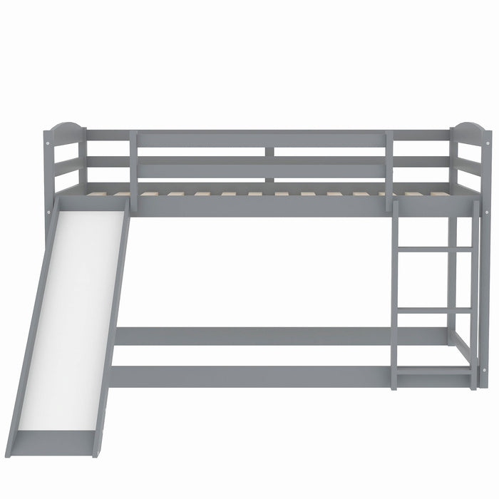 Durable Bunk Bed With Convertible Slide And Ladder