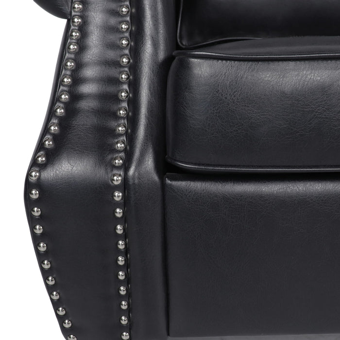 Contemporary 3 Seater Sofa With Nailhead Trim