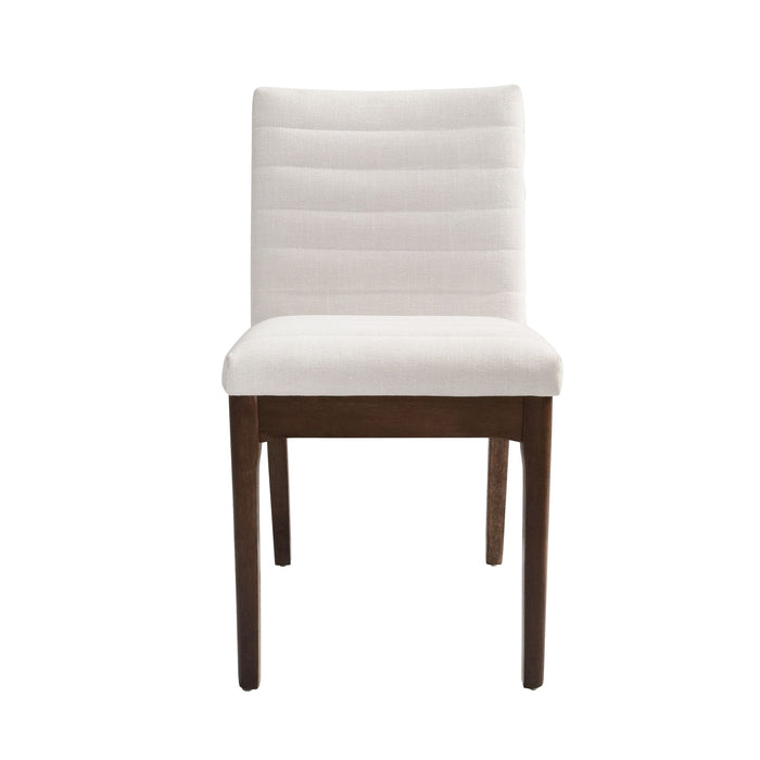 Upholstered Dining Chairs With Rubber Legs (Set of 2)