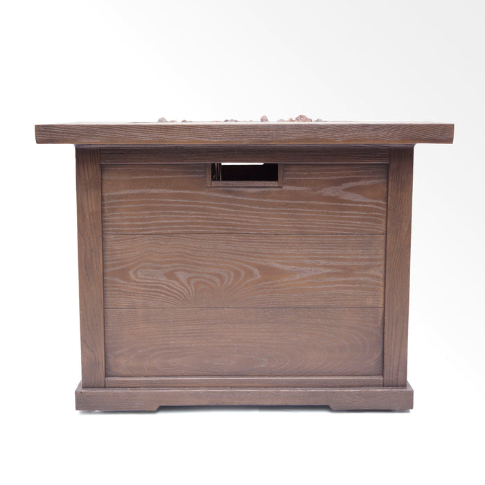 Outdoor Patio Square Gas Burning Mgo Fire Pit, Tank Inside, 40000 Btu