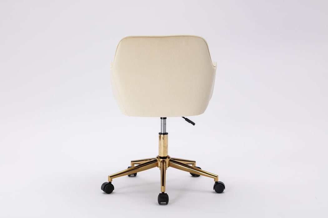 Adjustable Height 360 Revolving Home Office Chair - Beige