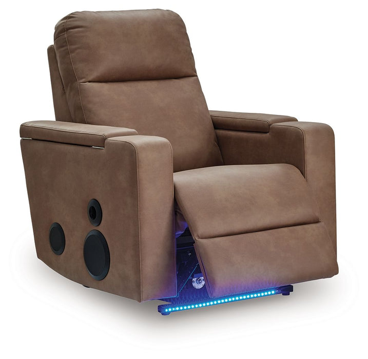 Lorrenton - Glider Power Recliner With Audio System - Caramel