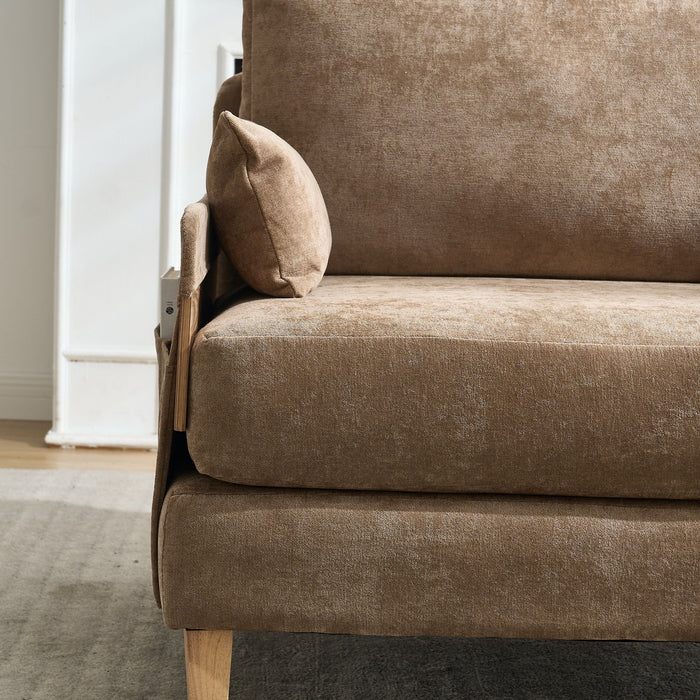 Mid Century Modern Foldable Sofa Bed, 3 In 1 Convertible Sleeper With 3 Pillows