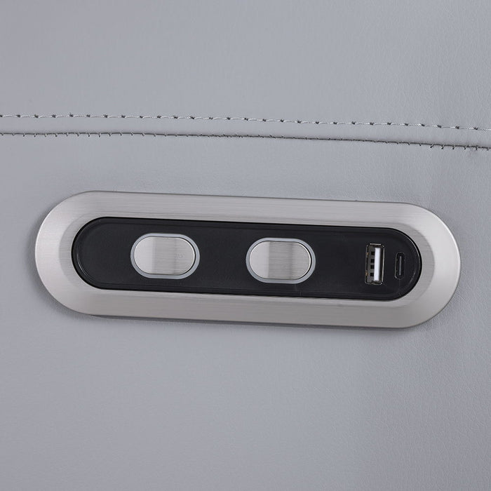 Jeromie - Power Motion Sofa With USB Port - Gray Synthetic Leather