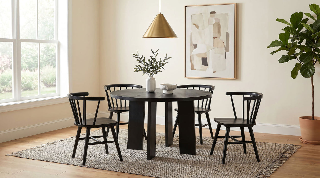 Strouse 5-piece Dining Set Black