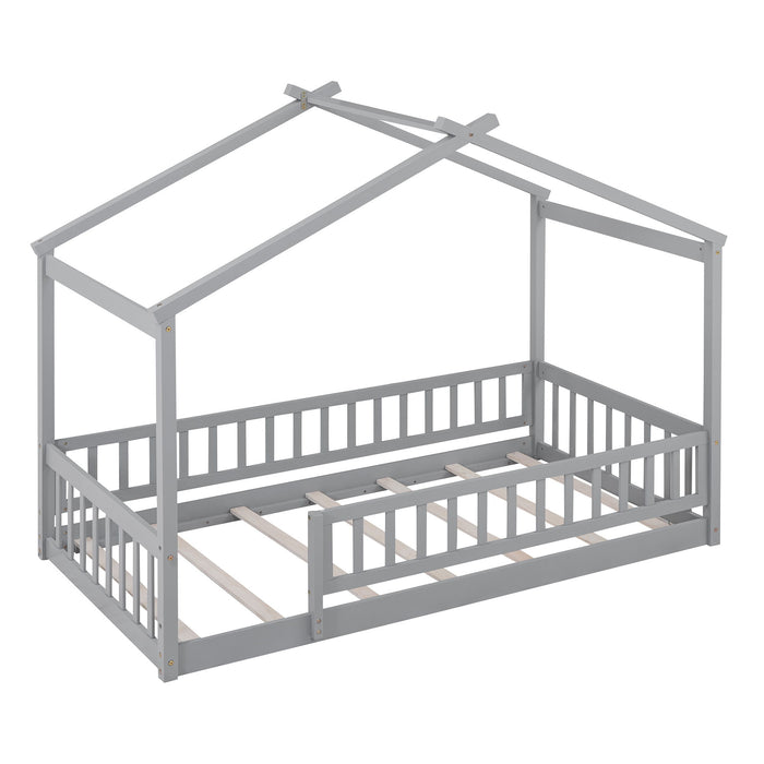 Bed House Bed Frame With Fence
