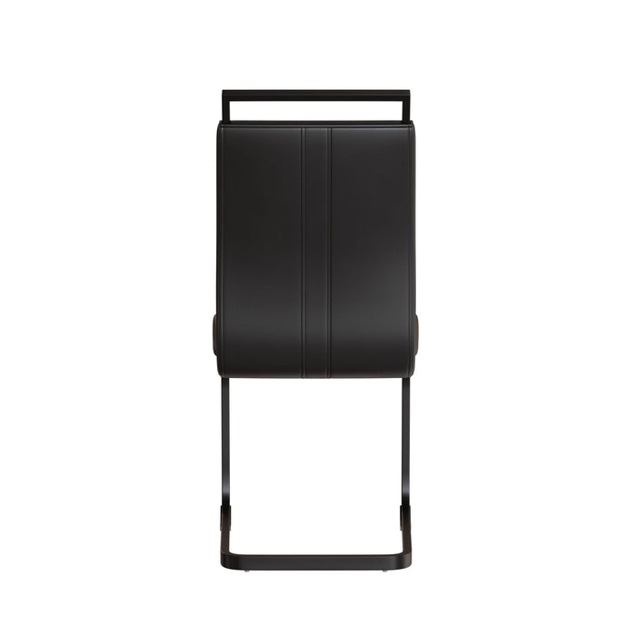 Modern Dining Chairs With High Back Upholstered Design Metal Legs