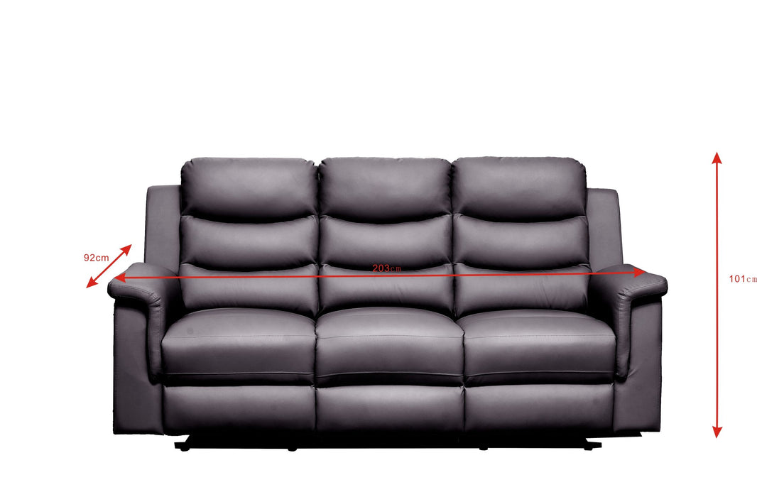 Reclining Sofa With Middle Console Slipcover, Stretch 3 Seat Reclining Sofa Covers Black Faux Leather