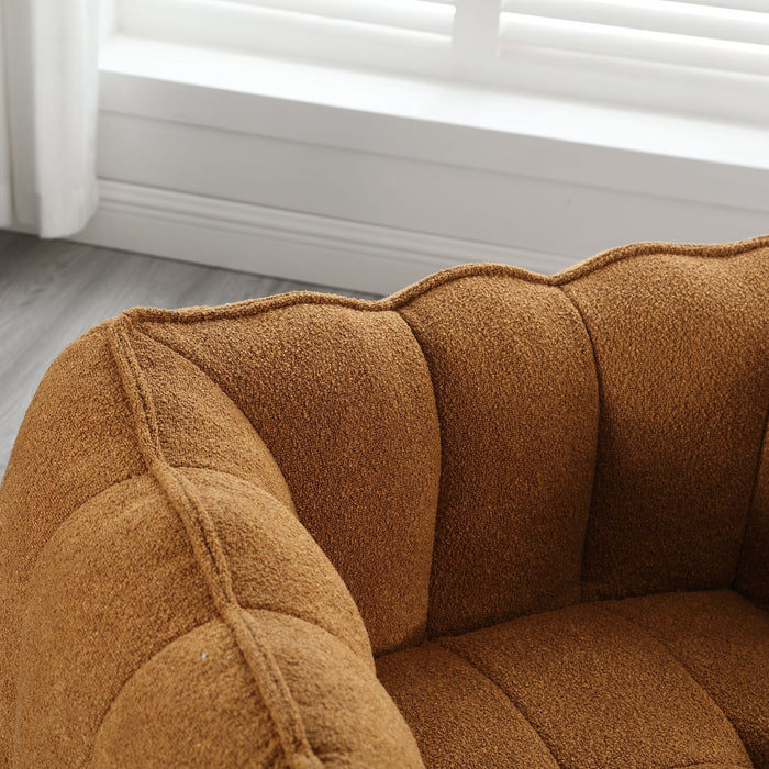 Soft Chenille Bean Bag Chair With High Resilient Foam