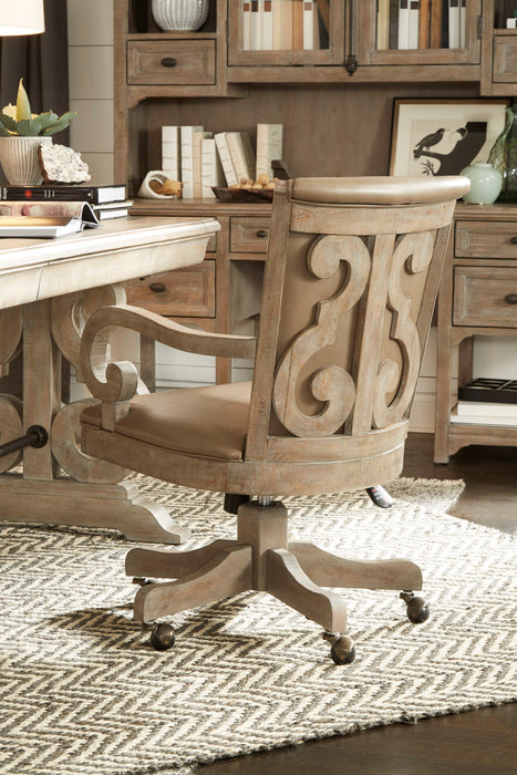 Tinley Park - Fully Upholstered Swivel Chair - Dove Tail Gray