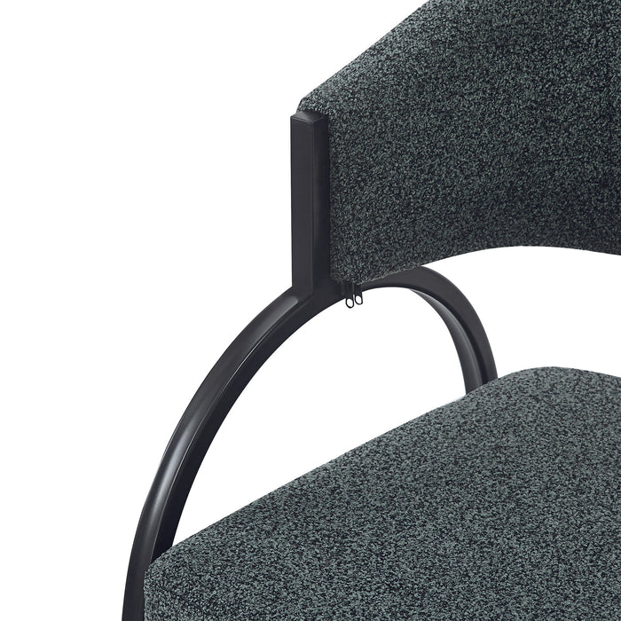 Contemporary Upholstered Dining Chairs With Metal Legs (Set of 2)