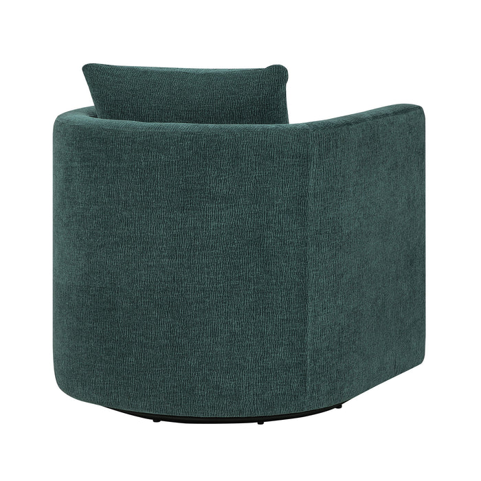 Sutton - Swivel Barrel Chair - Peacock