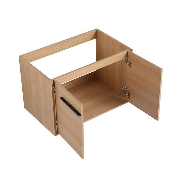 Bathroom Vanity Set With Resin Countertop Sink, 2 Doors