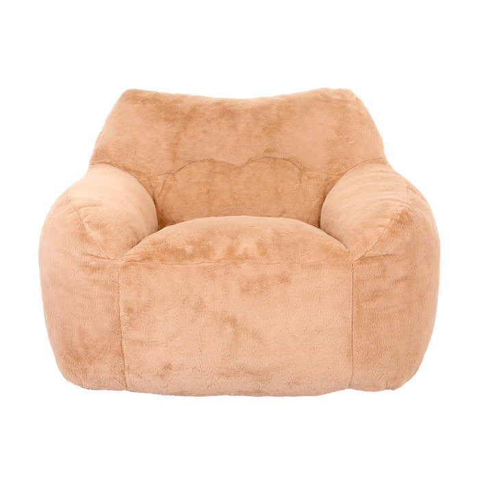 Beanbag Sofa Chair With Armrests Stuffed High Density Foam