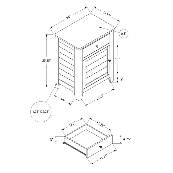 Accent Table With Storage Drawer - Blue