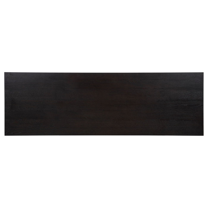 Harkes 75-inch 3-drawer Computer Desk with Adjustable Shelf Coffee Bean