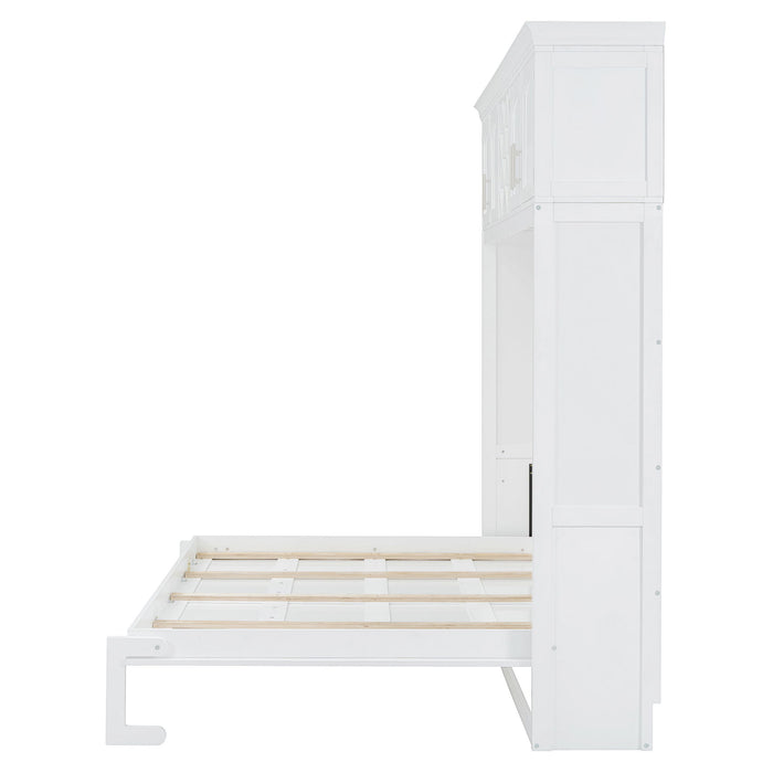 Murphy Wall Bed With Top Cabinets & Wine Rack