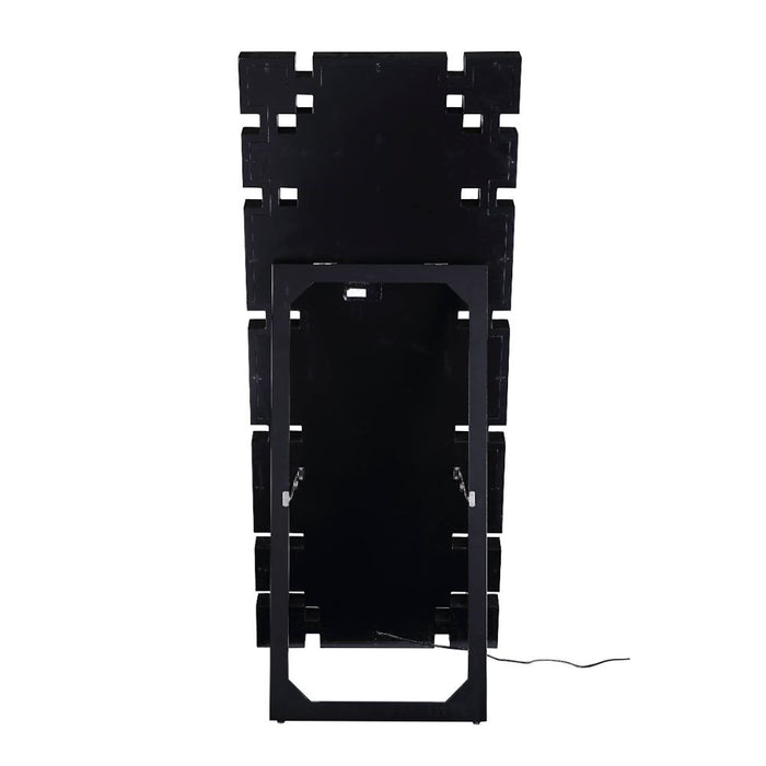 Noralie - Floor Mirror With Faux Diamonds - Mirrored