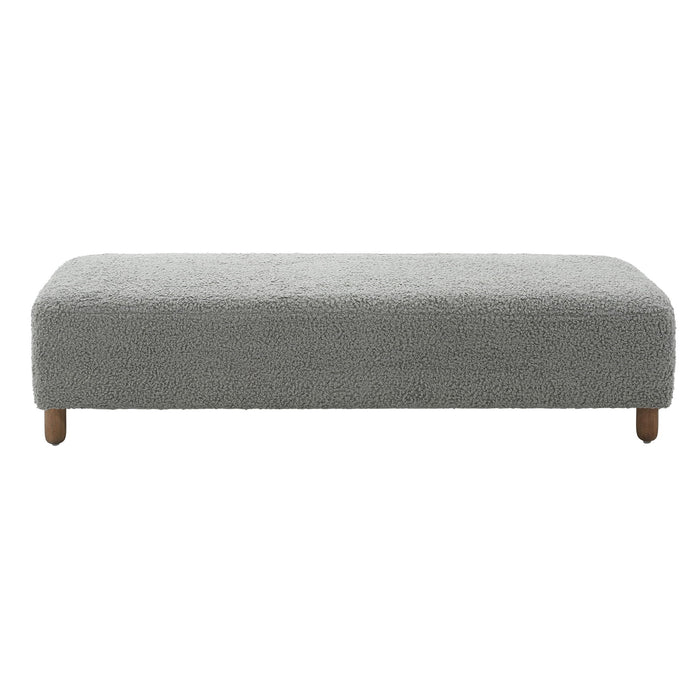 Contemporary Ottoman With Foam Cushion And Durable Upholstery