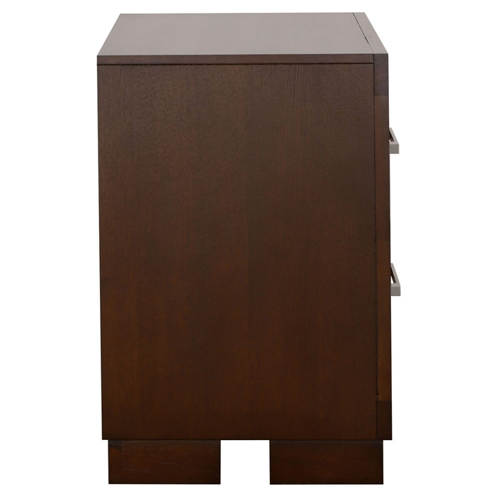 Jessica 2-drawer Nightstand Cappuccino