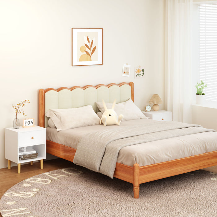 Nightstand With 1 Drawer And 1 Shelf - White