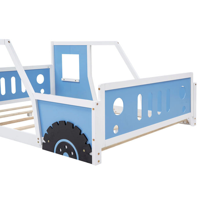 Classic Car Shaped Platform Bed With Wheels