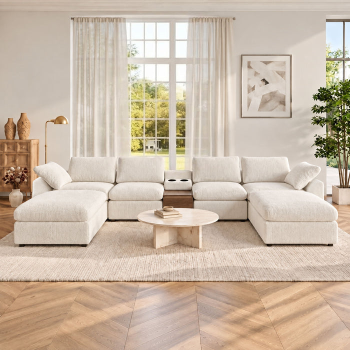 Modular Cloud Couch With Storage Console