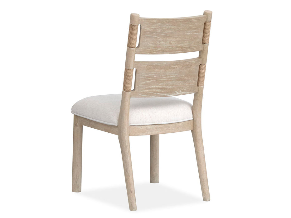 Sunset Cove - Upholstered Side Chair With Wood Back (Set of 2) - Sanibel Brown