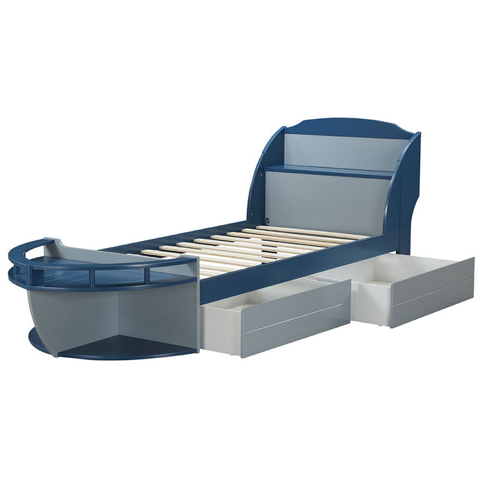 Neptune II - Twin Bed - Gray / Navy