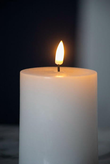 LED Candles With Wick And Remote Control Timer (Set of 2) - White