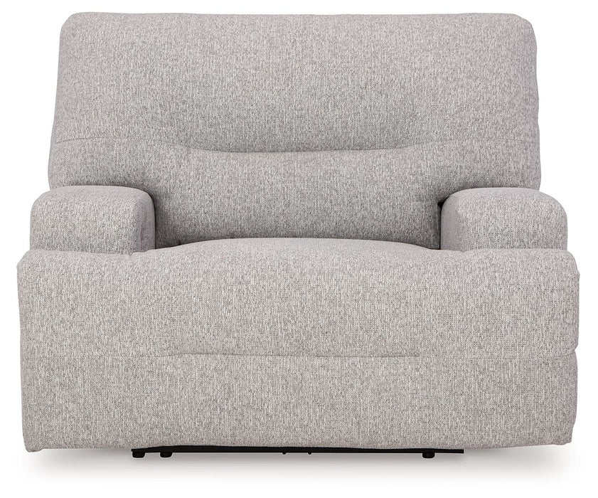 Acklen Place - 4 Pc. - 3-Piece Power Reclining Sectional Sofa With Raf Chaise, Wide Seat Power Recliner - Pewter