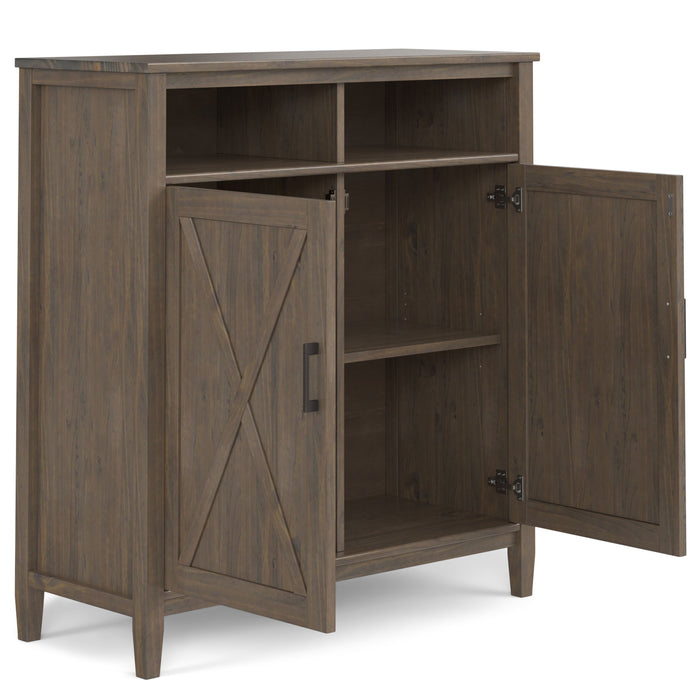 Ela - Medium Storage Cabinet - Smoky Brown