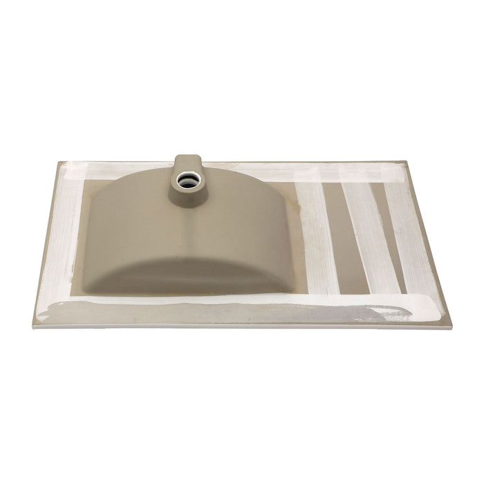 Console Sink With Legs, 32" X 18.5", Durable Porcela With Support - White / Black