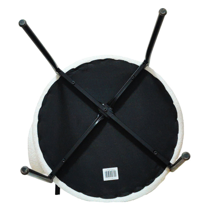 Extendable Dining Table Set With Curved Backrest Upholstered Chairs