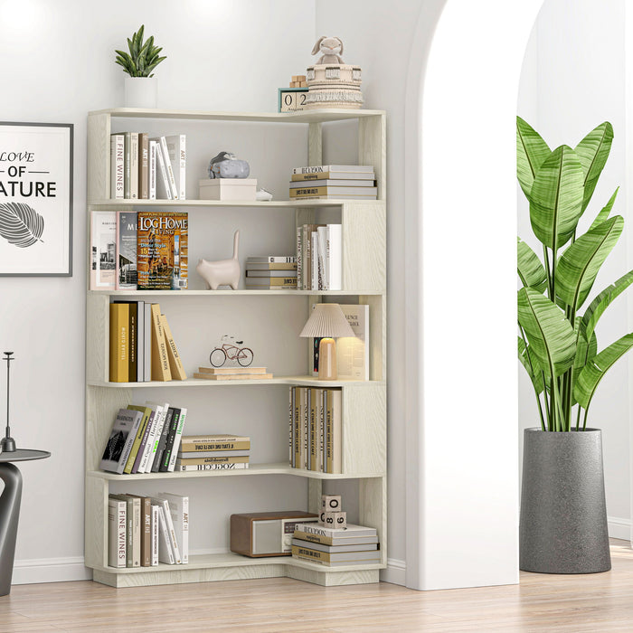 L-Shaped Corner Bookshelf