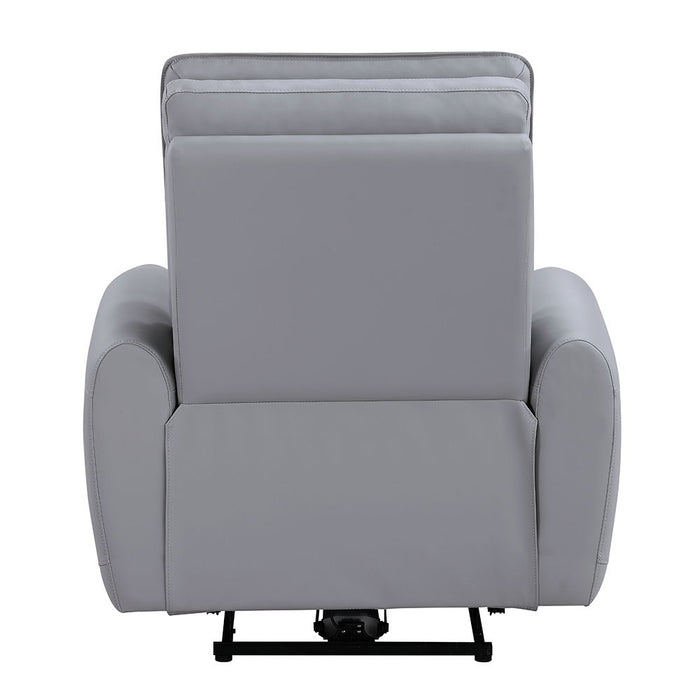 Jeromie - Power Motion Recliner With USB Port - Gray Synthetic Leather